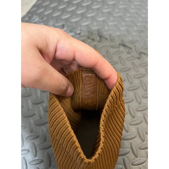 EVERLANE The Day Glove Ribbed Round Toe Pull On Sock Boot Toffee Size 10 - Picture 10 of 10